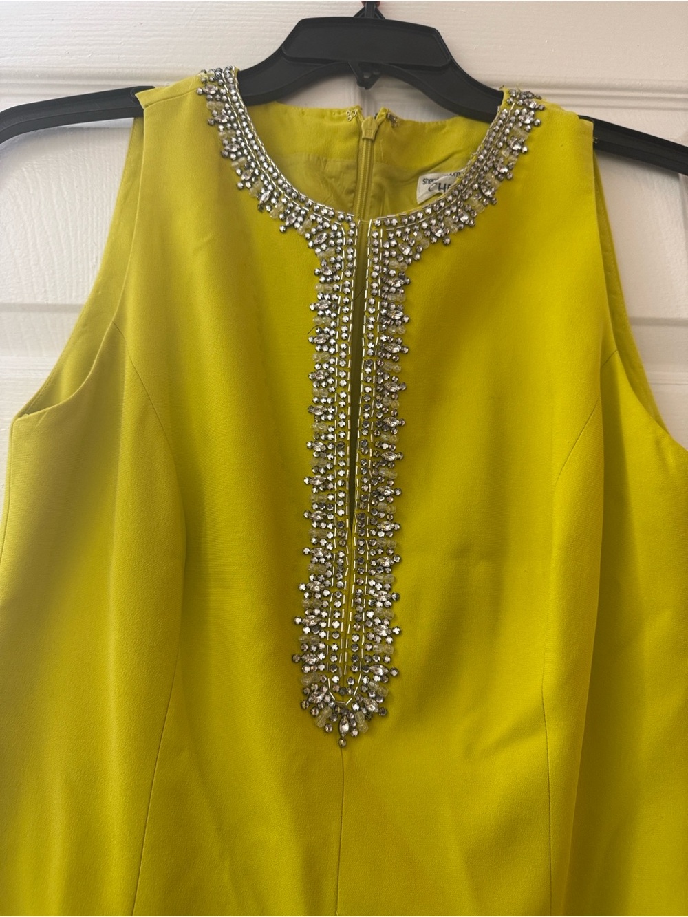 Chetta B Lemon-Yellow Dress with Branded Neck Tag
